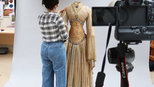 Photographing the Banqueting dress